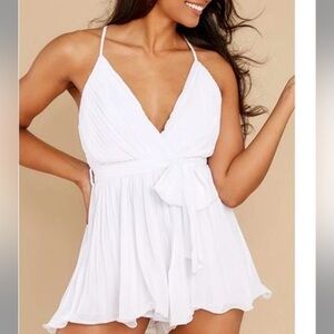 NWT DO & BE White crossed back romper